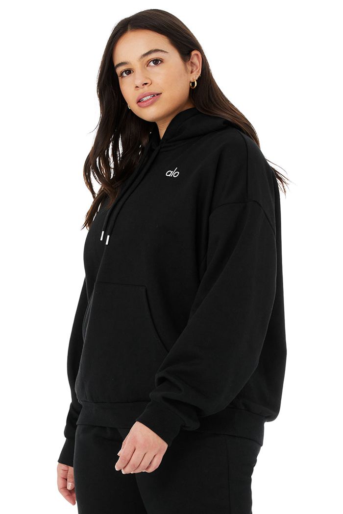 Alo Yoga Accolade Women's Hoodie Black | 05IFTMOAS