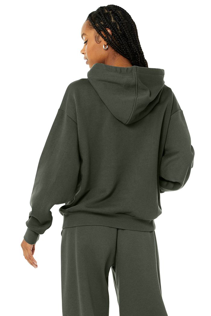 Alo Yoga Accolade Women's Hoodie Dark Green | 59DYCHZNG