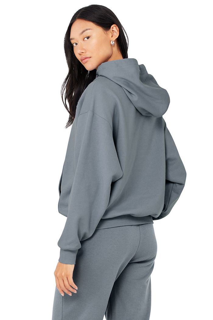 Alo Yoga Accolade Women's Hoodie Grey | 87NCFBUZJ