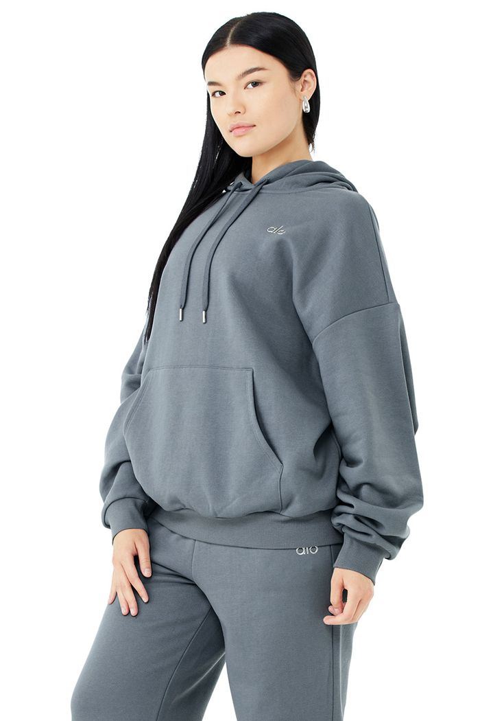 Alo Yoga Accolade Women's Hoodie Grey | 87NCFBUZJ