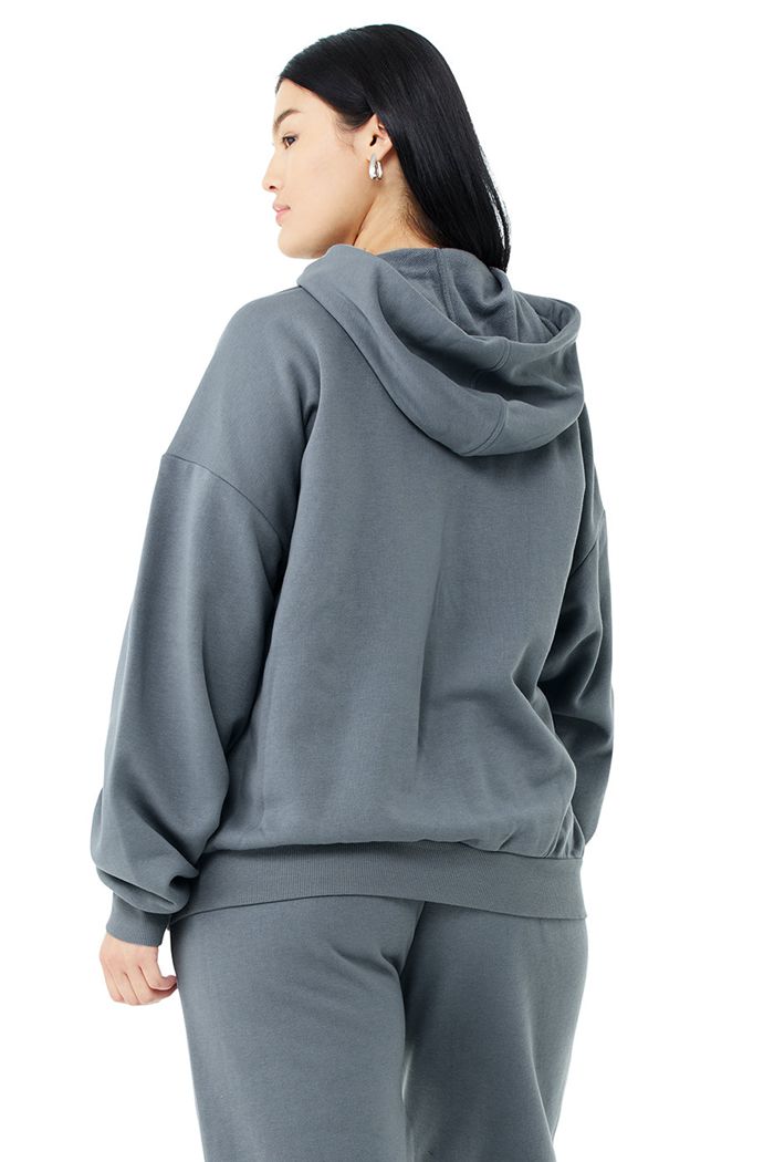 Alo Yoga Accolade Women's Hoodie Grey | 87NCFBUZJ