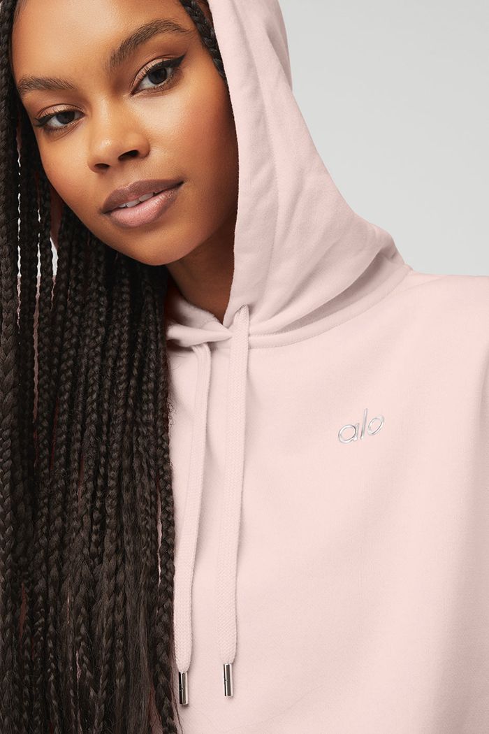 Alo Yoga Accolade Women's Hoodie Pink | 03JVUFGTQ