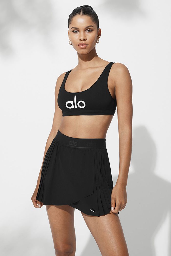 Alo Yoga Aces Tennis Women's Skirts Black | 90TAOEZHY