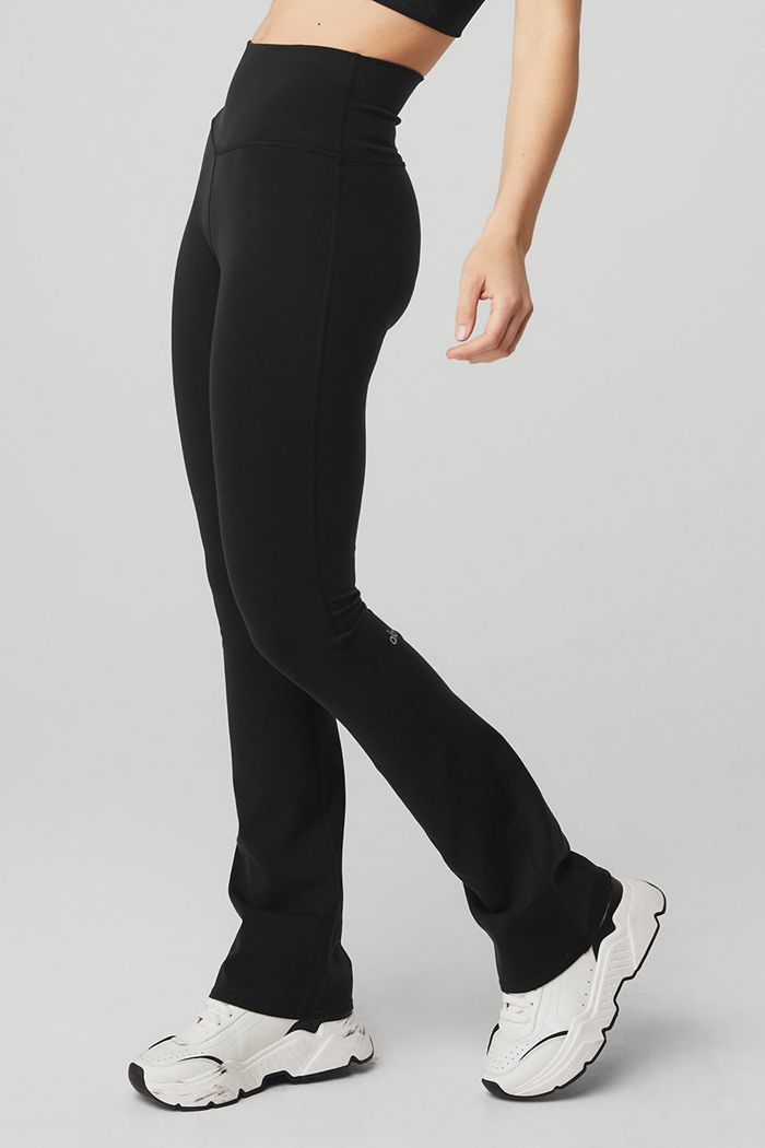 Alo Yoga Airbrush High-Waist Bootcut Women's Leggings Black | 10DBJOWET