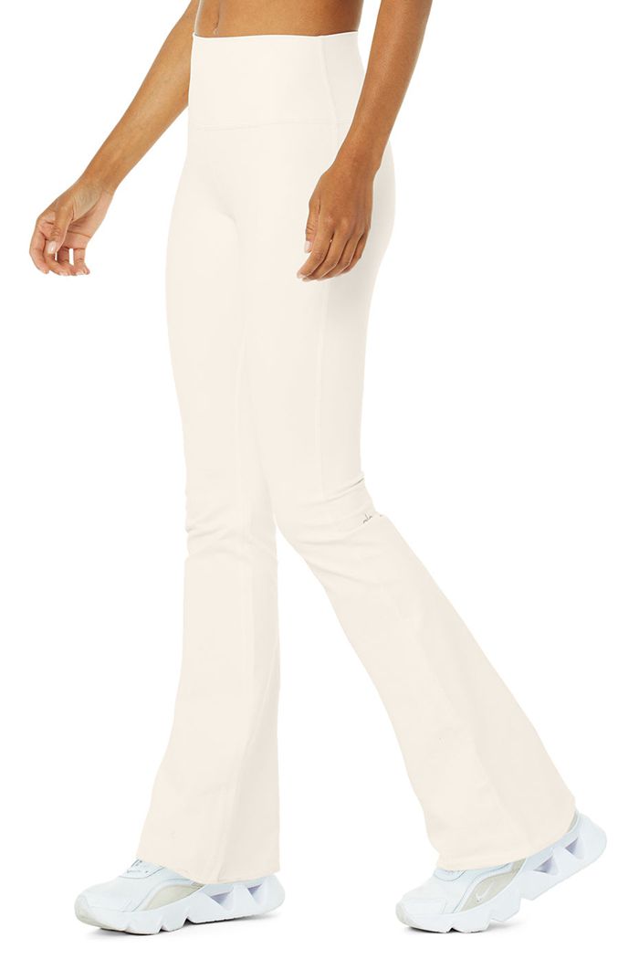 Alo Yoga Airbrush High-Waist Bootcut Women's Leggings White | 60BZLPWKI