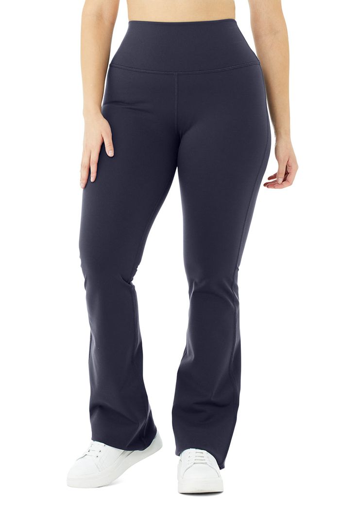 Alo Yoga Airbrush High-Waist Bootcut Women's Leggings Black | 95EHNJKSR