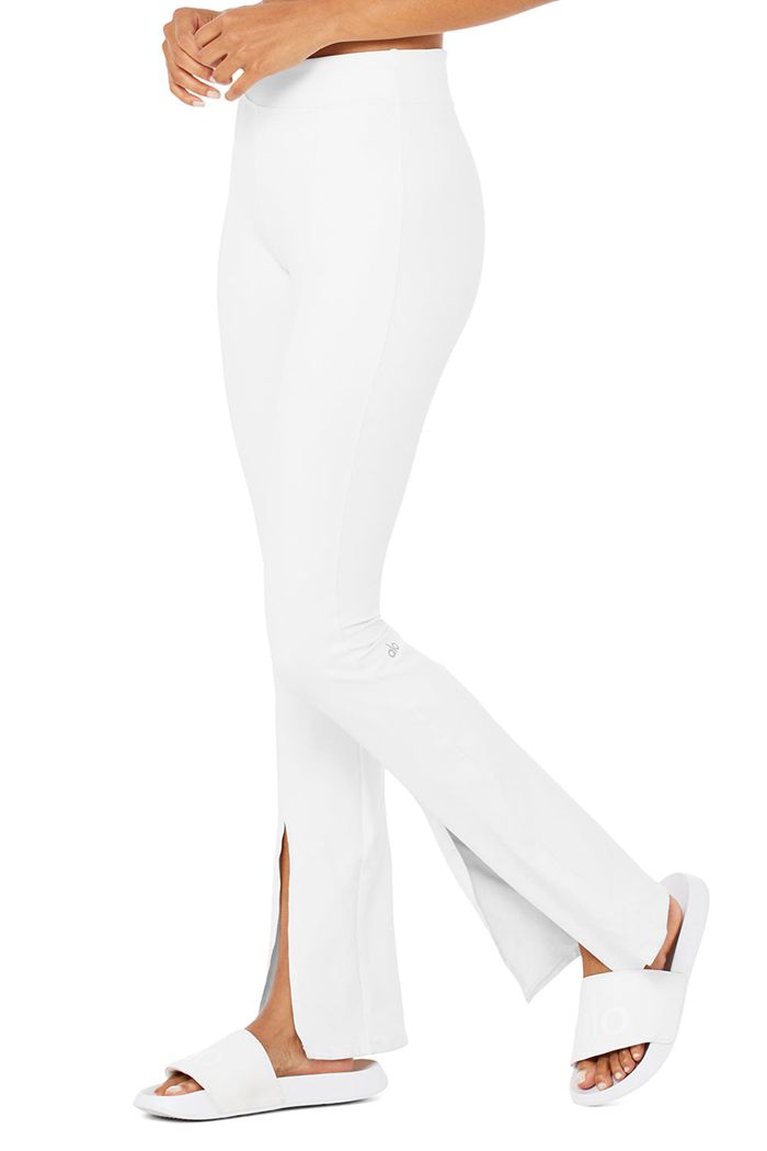 Alo Yoga Airbrush High-Waist Flutter Women's Leggings White | 62GRHTOBE