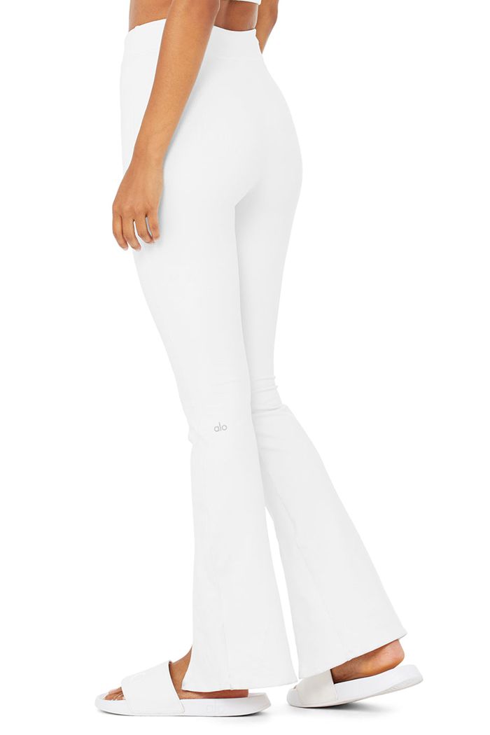 Alo Yoga Airbrush High-Waist Flutter Women's Leggings White | 62GRHTOBE