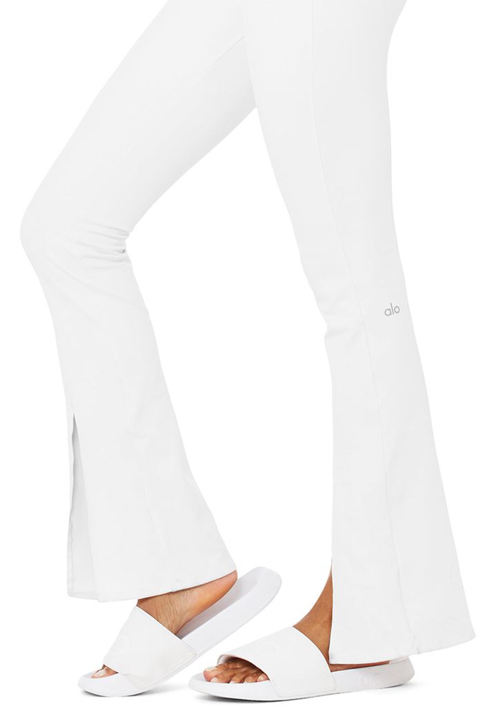 Alo Yoga Airbrush High-Waist Flutter Women's Leggings White | 62GRHTOBE