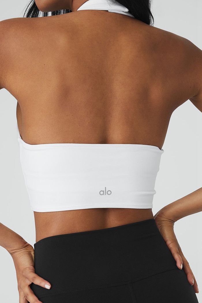 Alo Yoga Airbrush Millennial Women's Tank Tops White | 51PEQRADC