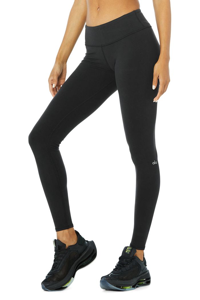 Alo Yoga Airbrush Women's Leggings Black | 47KJDFPIR