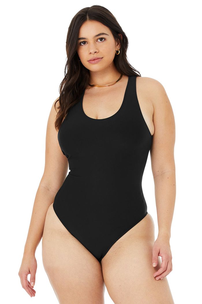 Alo Yoga Airlift Barre Women's Bodysuit Black | 53WUSEOYJ