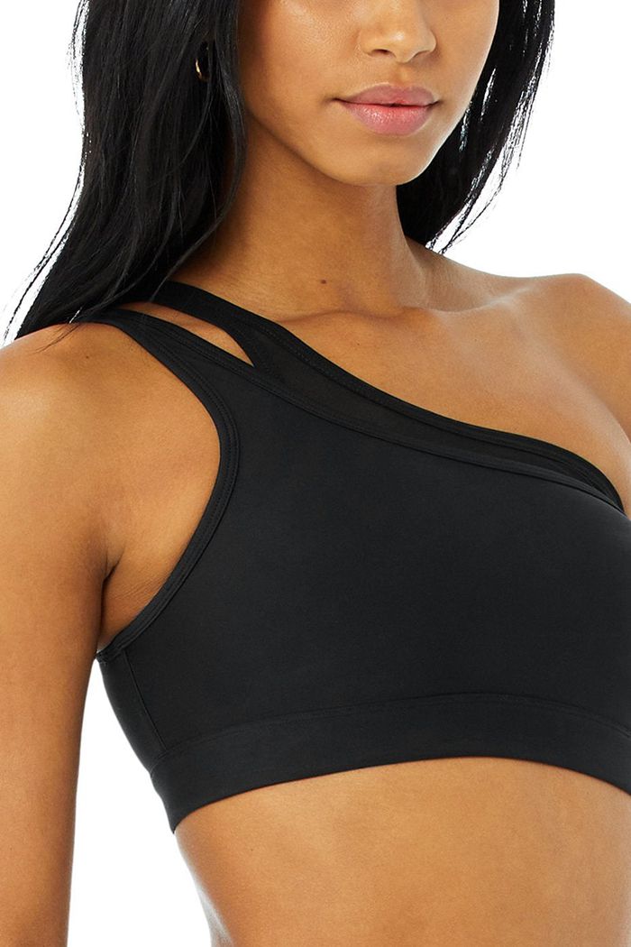 Alo Yoga Airlift Excite Women's Bras Black | 58KHBWIMF