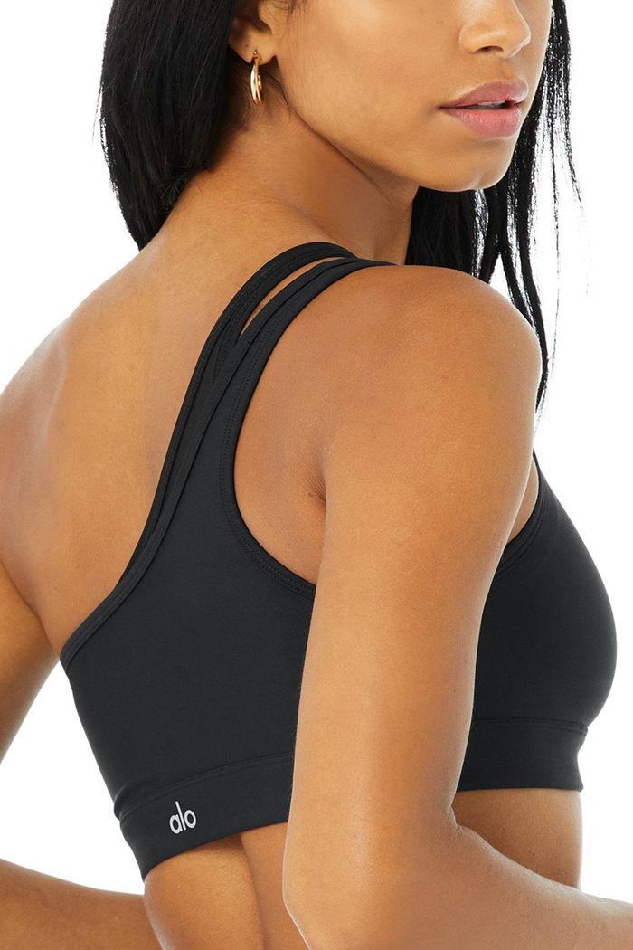 Alo Yoga Airlift Excite Women's Bras Black | 58KHBWIMF