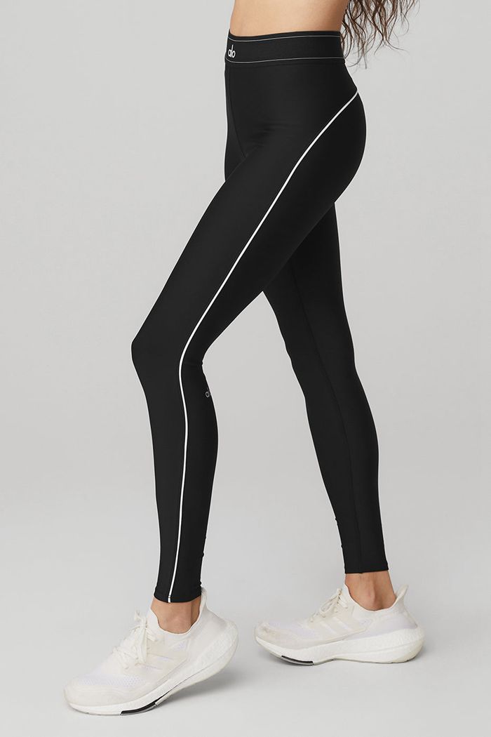 Alo Yoga Airlift High-Waist Suit Up Women's Leggings Black | 52PVFGXTE