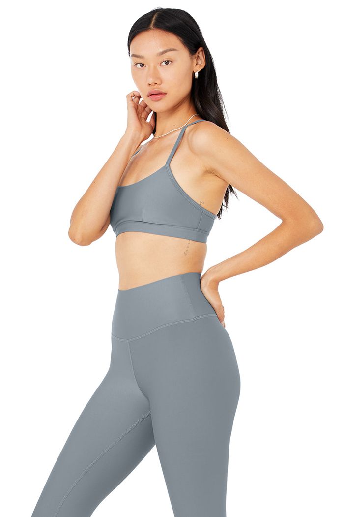 Alo Yoga Airlift Intrigue Women's Bras Grey | 48KBATRWN