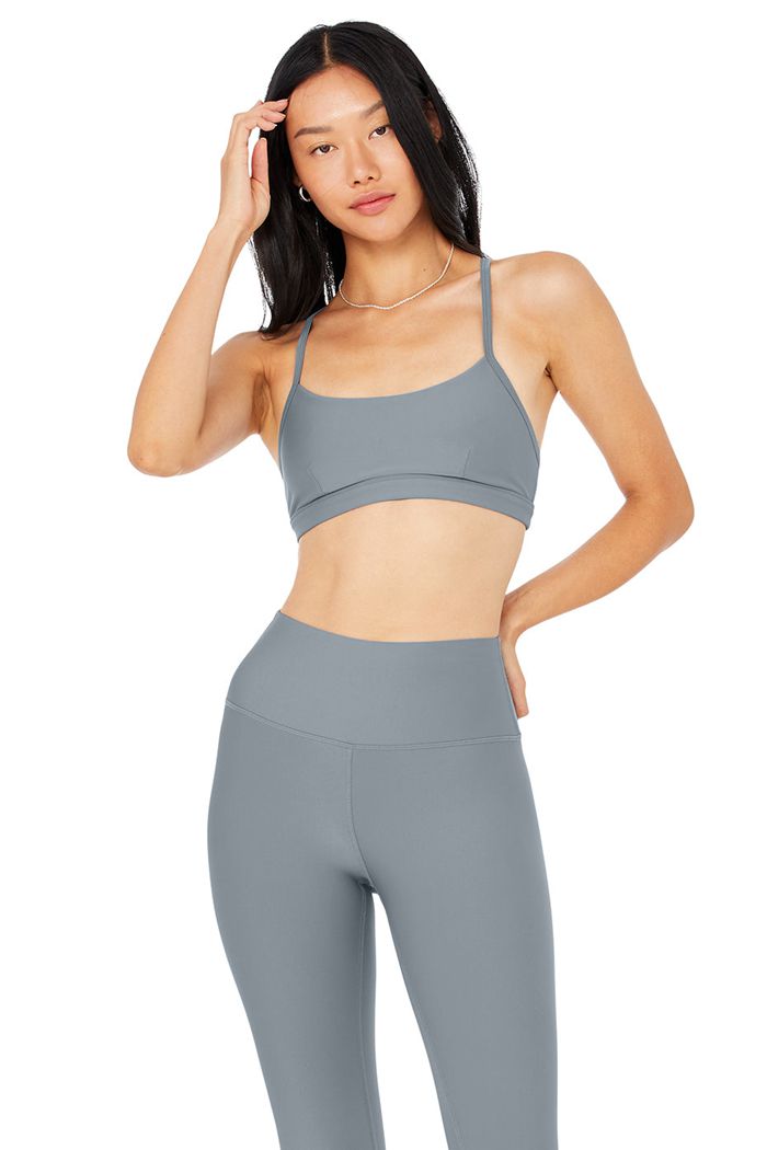 Alo Yoga Airlift Intrigue Women\'s Bras Grey | 48KBATRWN