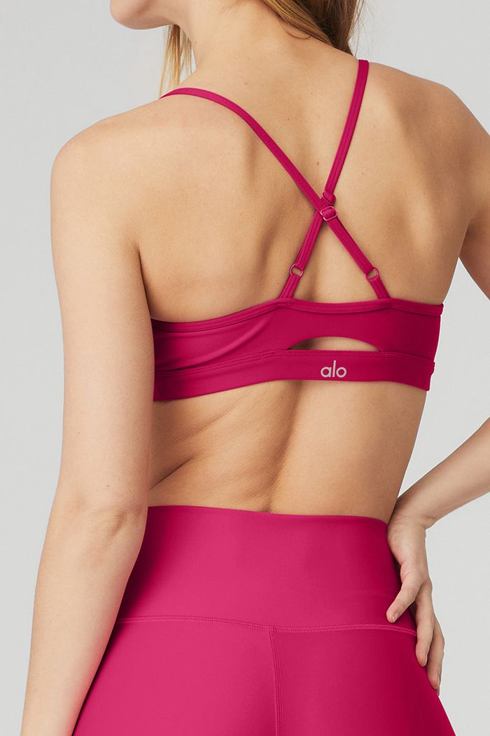 Alo Yoga Airlift Intrigue Women's Bras Red | 68ZJVDNXU