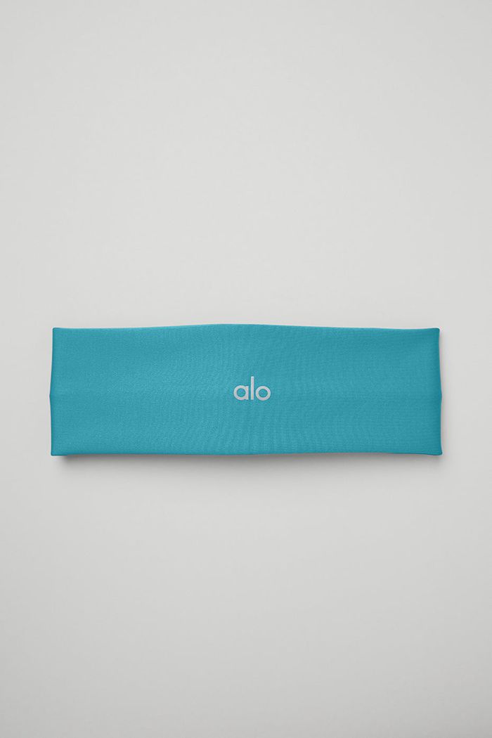 Alo Yoga Airlift Women's Headband Blue | 94UMNBSFZ