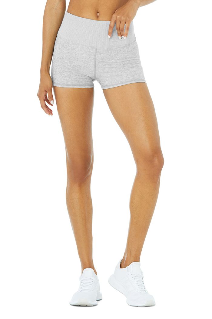 Alo Yoga Alosoft Aura Women\'s Short Grey | 16WRGOJPM