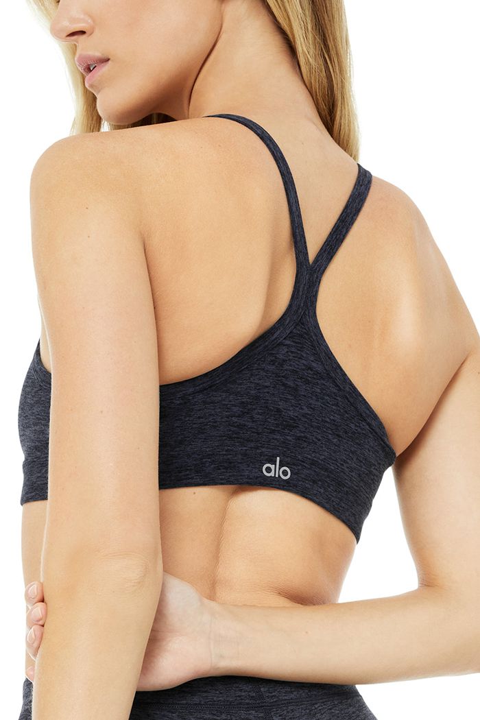 Alo Yoga Alosoft Gratitude Women's Bras Navy | 60QWVGNXF