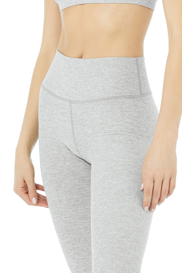 Alo Yoga Alosoft High-Waist 7/8 Highlight Women's Leggings Grey | 10GCBXSAQ