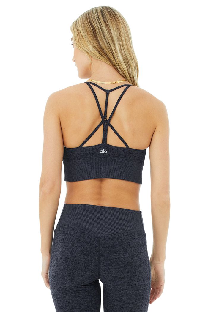 Alo Yoga Alosoft Lavish Women's Bras Navy | 89JWYKTUZ