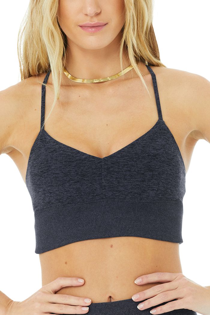 Alo Yoga Alosoft Lavish Women's Bras Navy | 89JWYKTUZ