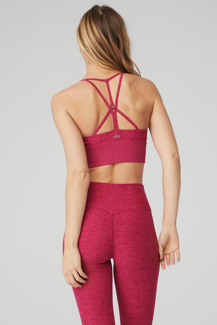 Alo Yoga Alosoft Lavish Women's Bras Red | 85TPCWZOU