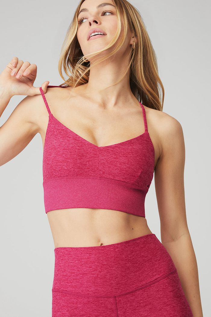 Alo Yoga Alosoft Lavish Women's Bras Red | 85TPCWZOU