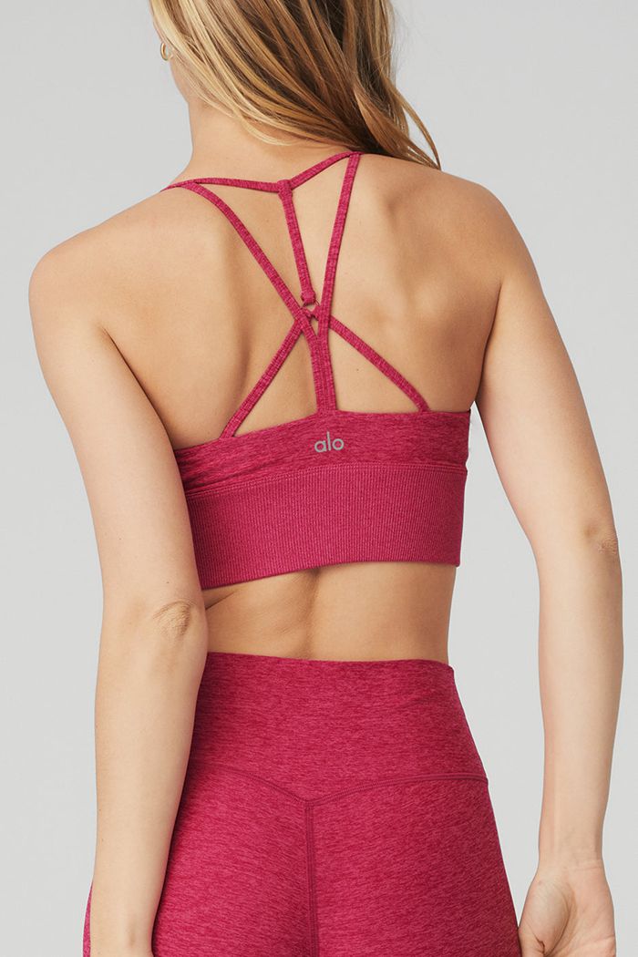 Alo Yoga Alosoft Lavish Women's Bras Red | 85TPCWZOU