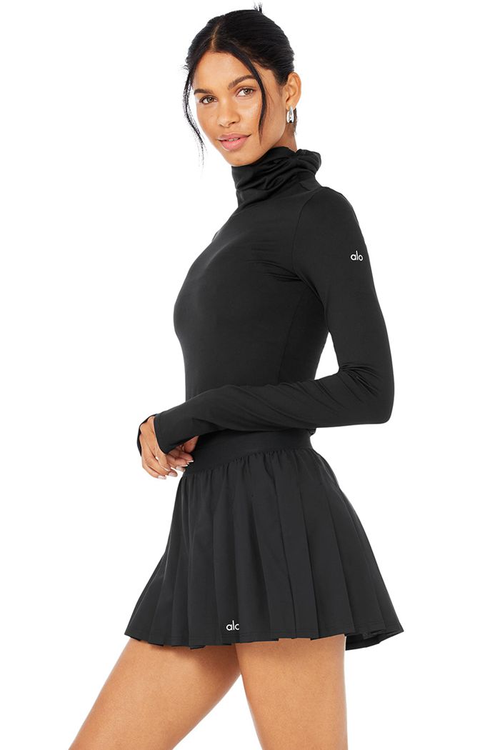 Alo Yoga Alosoft Protection Turtleneck Women's Long Sleeve Black | 59PDXJWFA