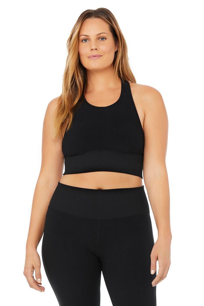 Alo Yoga Alosoft Serenity Women's Bras Black | 15PXZVUYR