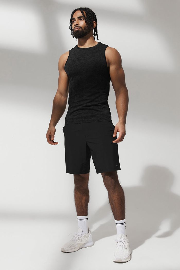 Alo Yoga Amplify Seamless Muscle Men's Tank Tops Black | 21ZMVLGAW