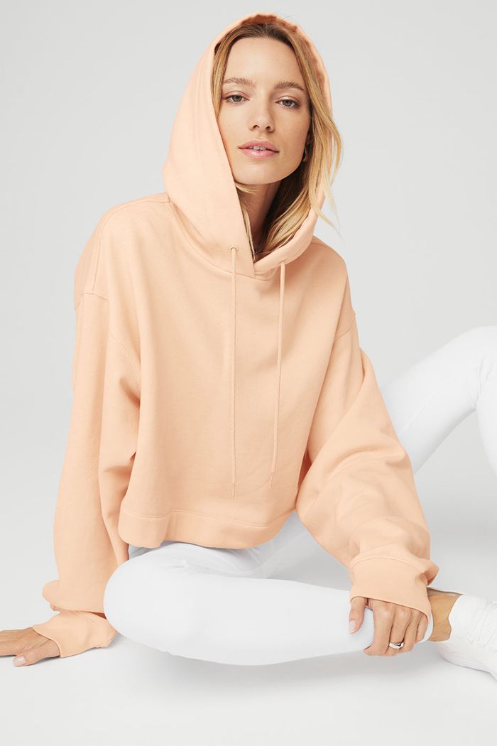 Alo Yoga Bae Women's Hoodie Beige | 30JGSKTXN