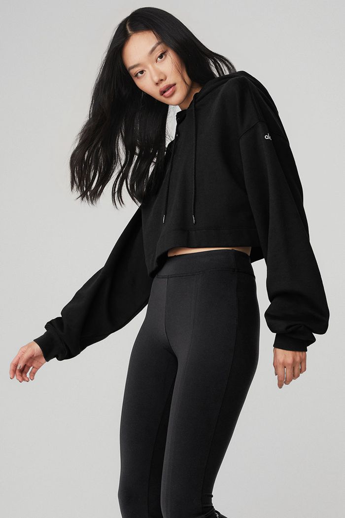 Alo Yoga Bae Women's Hoodie Black | 10IPVSUZN