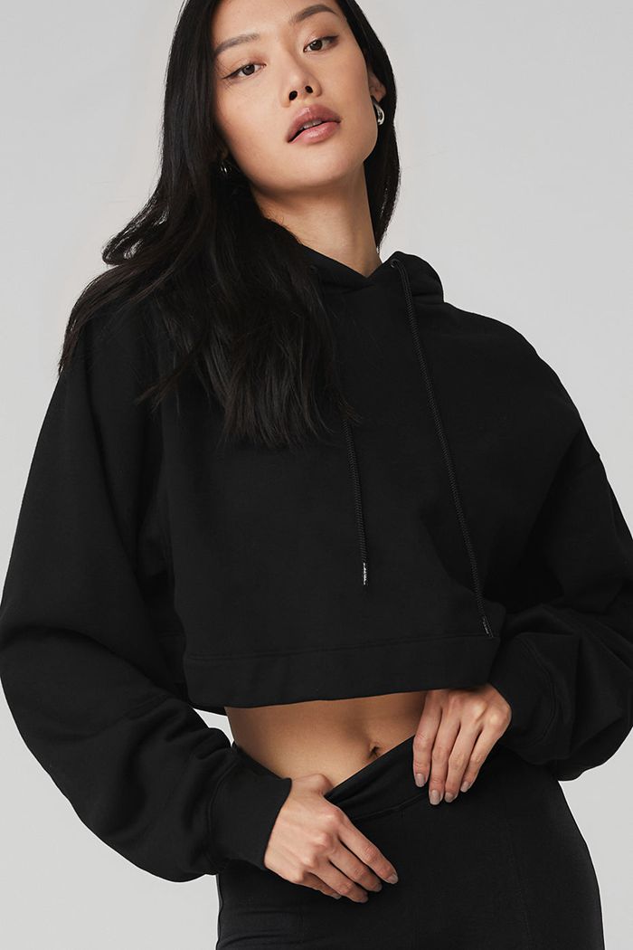 Alo Yoga Bae Women's Hoodie Black | 10IPVSUZN