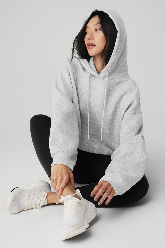 Alo Yoga Bae Women's Hoodie Grey | 84DHKSBNV