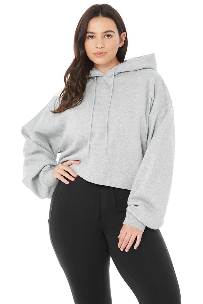 Alo Yoga Bae Women's Hoodie Grey | 84DHKSBNV