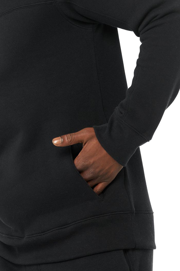 Alo Yoga Base Sweatshirt Men's Long Sleeve Black | 87CHOZWPT