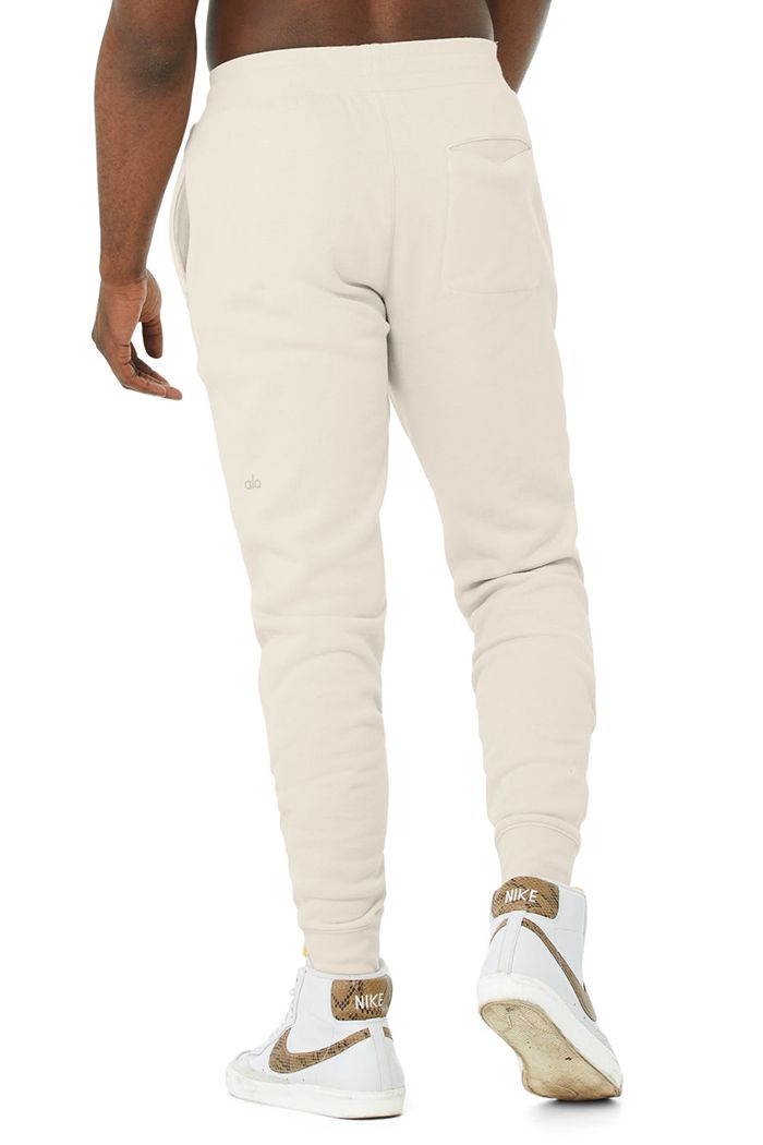 Alo Yoga Baseline Sweat Men's Pants Beige | 41HWVNBEI