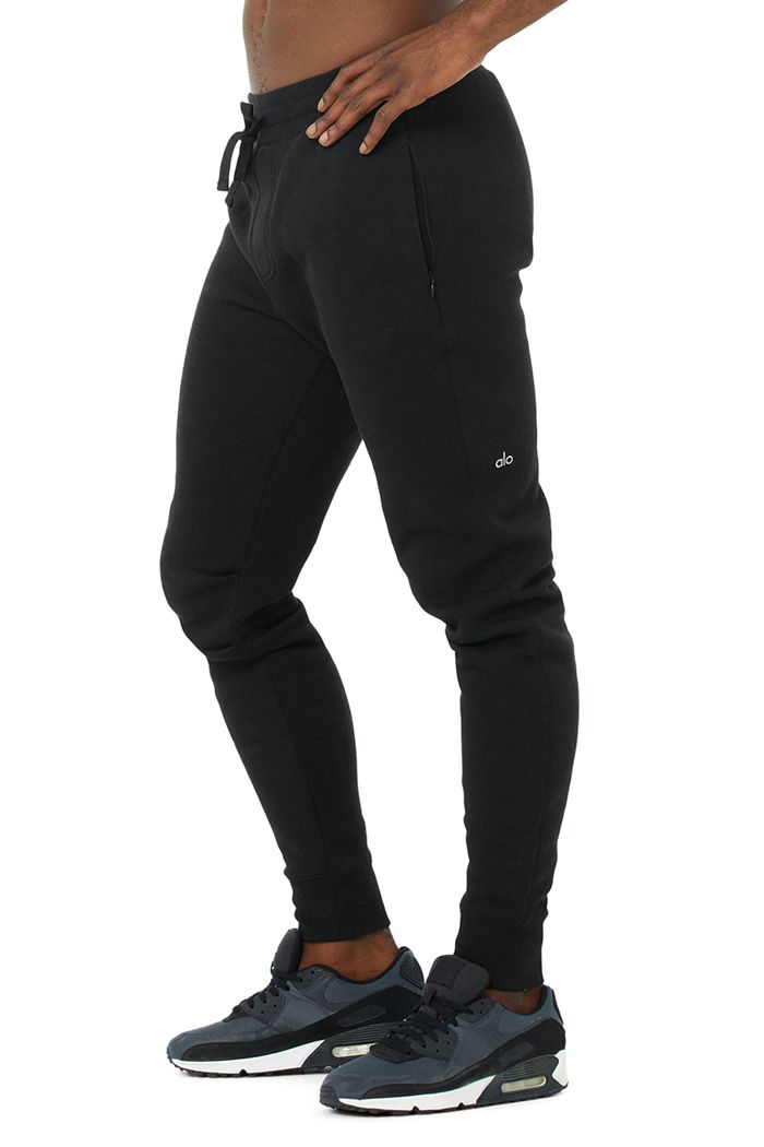 Alo Yoga Baseline Sweat Men's Pants Black | 01CKTENFV