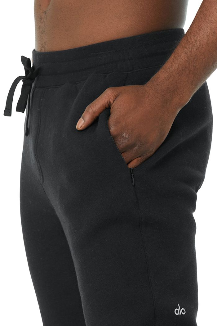 Alo Yoga Baseline Sweat Men's Pants Black | 01CKTENFV