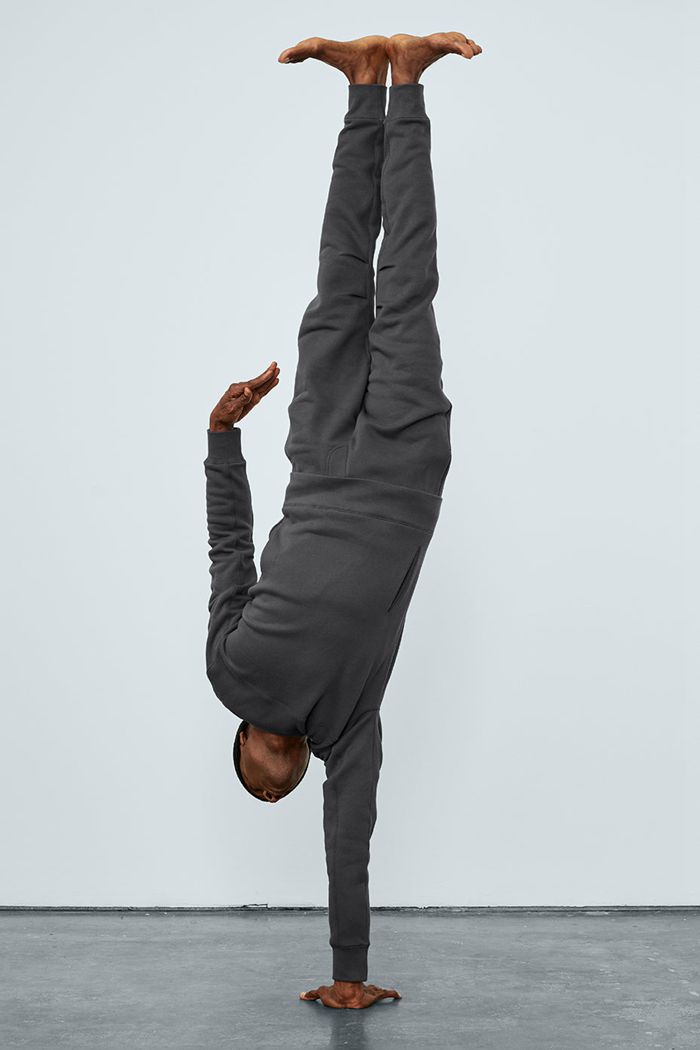 Alo Yoga Baseline Sweat Men's Pants Dark Grey | 93ZTPNDFA