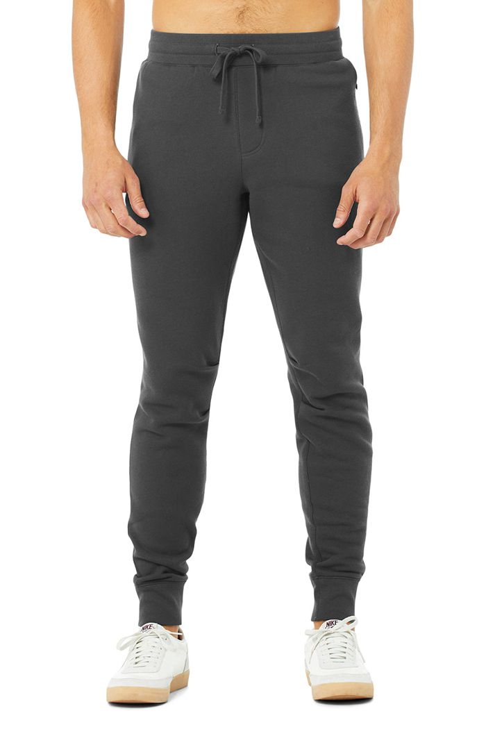 Alo Yoga Baseline Sweat Men\'s Pants Dark Grey | 93ZTPNDFA