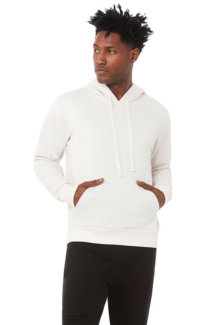 Alo Yoga Caliber Men's Hoodie Beige | 68FIKYBHV