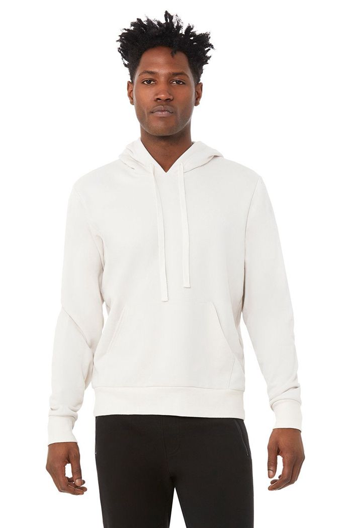 Alo Yoga Caliber Men\'s Hoodie Beige | 68FIKYBHV