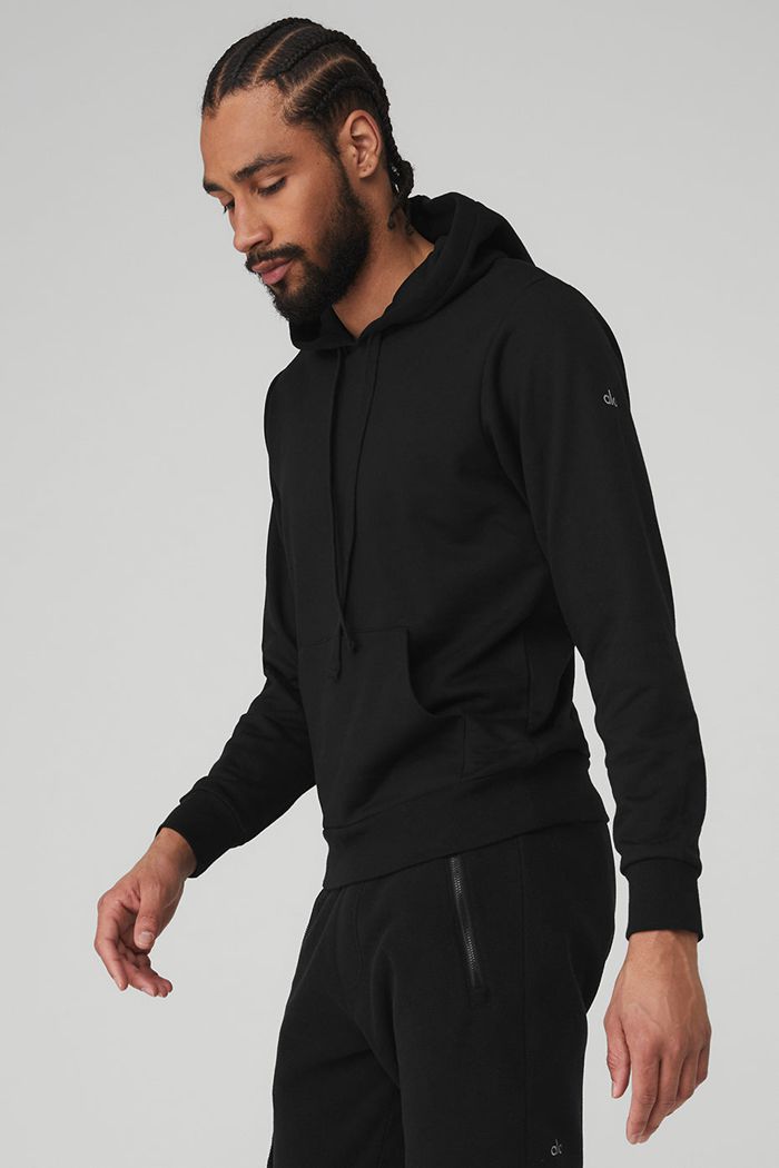 Alo Yoga Caliber Men's Hoodie Black | 68OENHBCX