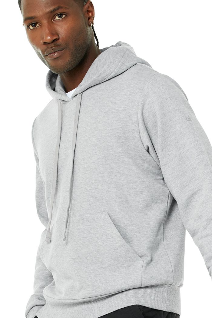 Alo Yoga Caliber Men's Hoodie Grey | 01VYNURQE