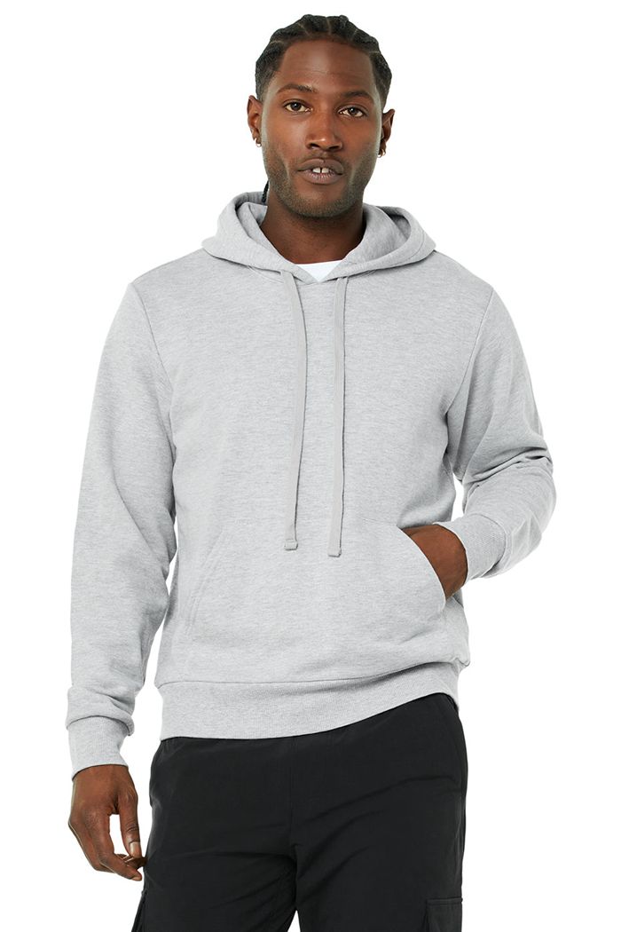 Alo Yoga Caliber Men\'s Hoodie Grey | 01VYNURQE